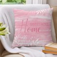 thumbnail image 3 of Pillow Covers 18x18 Set of 2, Vintage Blush Pink Throw Pillow Covers Decorative Couch Cushion Cover, Farmhouse Florals Leaf Coastal Home Microfiber Soft Square Pillowcases for Bedroom Living Room, 3 of 9