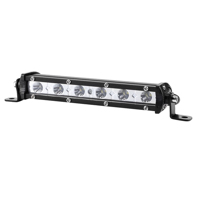 Luz 7 Pulgadas 18W 6LED 6000K Luz De Trabajo Blanca IP67 Lámpara Ultradelgada Barra Raya Para Barcos Todoterreno Auto