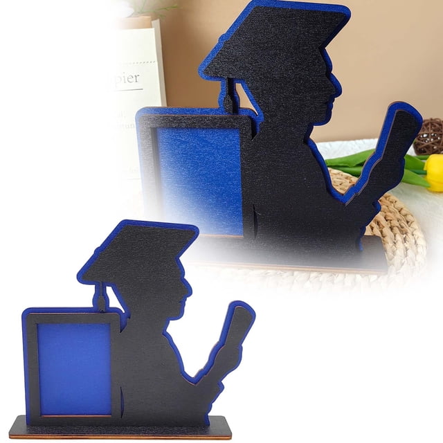 Graduation Photo Frame Wooden Display Stand Desktop Commemorative Decoration For Boys Academic Achievement Keepsake