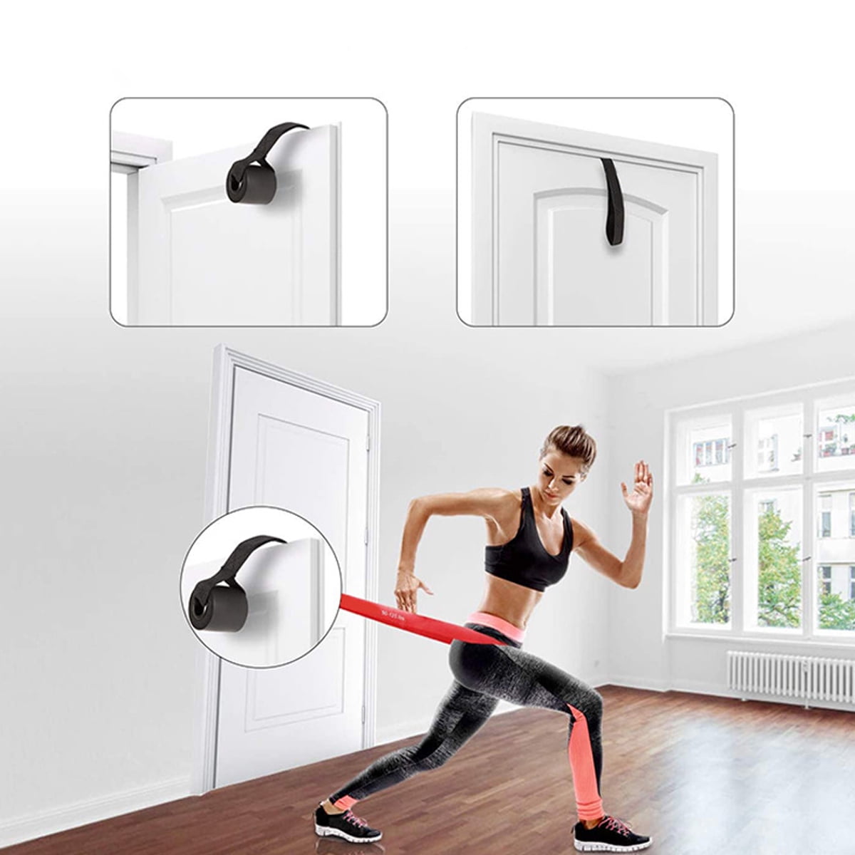 Resistance Bands, Various Levels Resistance Bands With Door Anchors And Handles, Fitness Bands For Strength Training, Training, Physiotherapy, Yoga For Men And Women - Orange