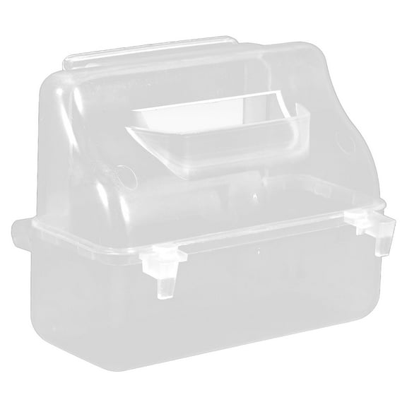 OUNONA Transparent Bird Feeder Bird Waterer No-Mess Parakeet Water Dispenser Hanging Bird Feeder Cups Dish Bird Water Bowl Parrot Cage Accessories