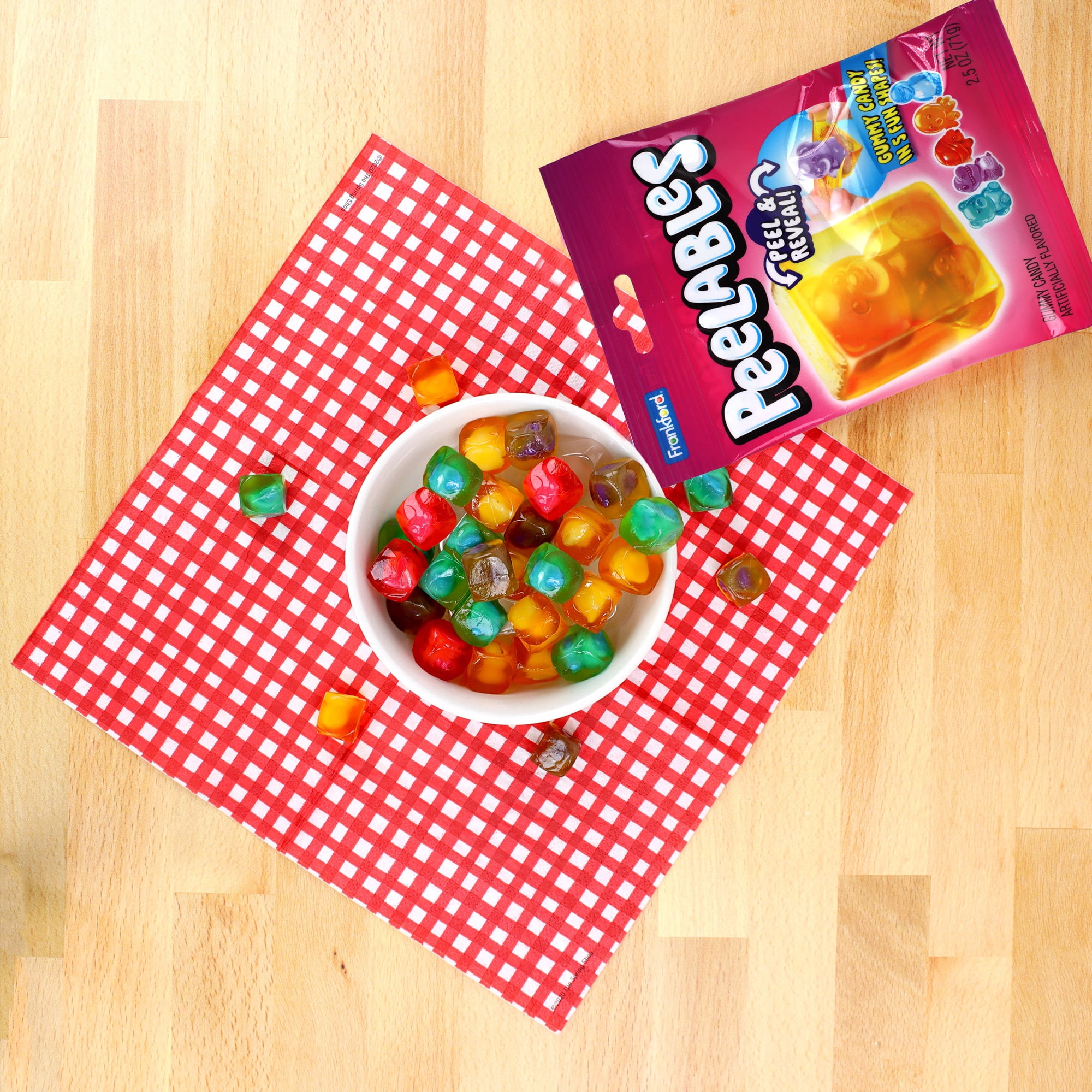 Frankford Peelables Peel and Reveal Gummy Candy Peg Bag