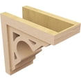 thumbnail image 5 of 8"W x 16"D x 16"H Classic Sheridan Rough Cedar Woodgrain TimberThane Corbel, Primed Tan, 5 of 6