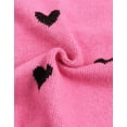 thumbnail image 7 of Drvitor Valentines Sweaters for Women Mock Neck Lantern Sleeve Cute Heart Sweater Casual Loose Knitted Warm Pullover Top, 7 of 7