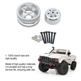 thumbnail image 2 of Llanta de Metal Bewildely para coche RC WPL 1/16 C14 C24 C34 mejora a prueba de golpes plata, 2 of 6
