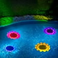 thumbnail image 2 of Solar Floating Pool Light Flower Shape Submersible Lamp for Garden, Pool, Pond Decoration, 1pc Light, 1pc Remote, by Ihhxbs, 2 of 9