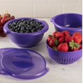 thumbnail image 2 of Hutzler 3-in-1 Berry Bowl Keeper, Colander & Container, Keeps Berries Fresh Longer, 1 Quart Capacity, Green, 2 of 3