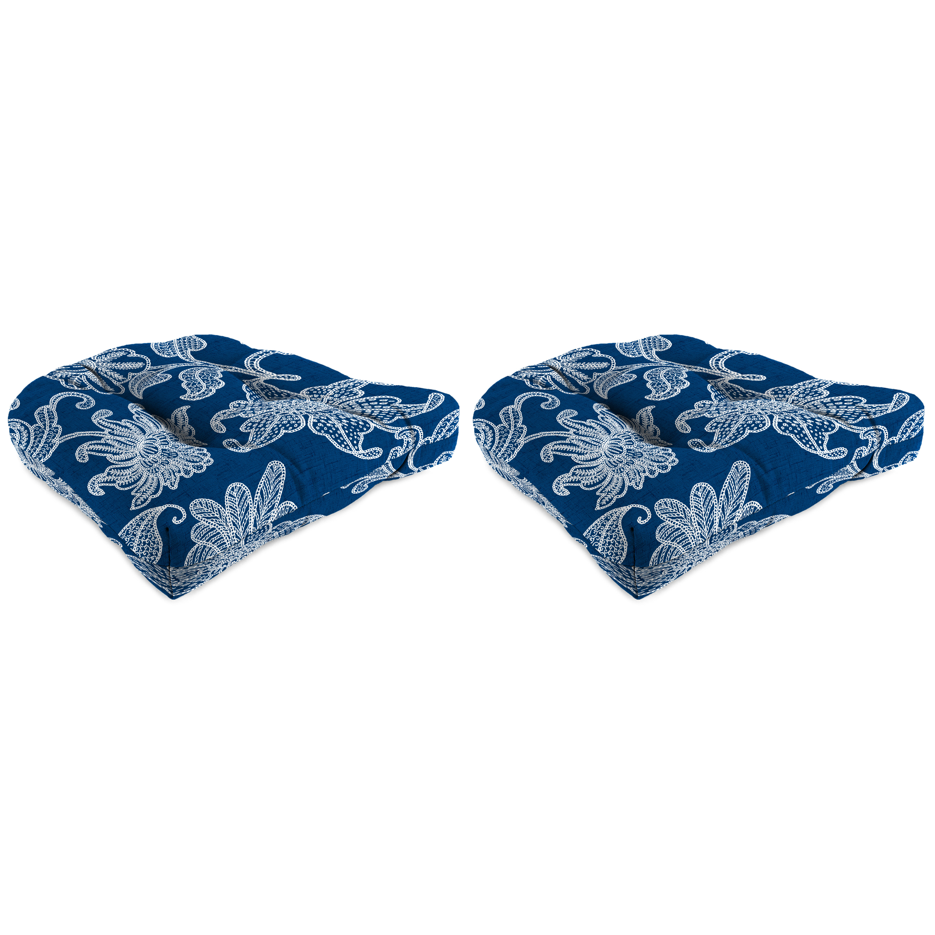 Jordan Manufacturing Outdoor Patio Wicker Chair Cushion Set, Ellie