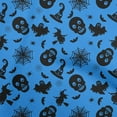 thumbnail image 1 of oneOone Cotton Cambric Medium Blue Fabric Halloween Dress Material Fabric Print Fabric By The Yard 56 Inch Wide, 1 of 4