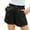 Black, variant on AWZXDE Girls Lightweight Pure Color Versatile Summer Elastic Waist Wide Leg Casual Shorts with Pockets Red,9-10 Years
