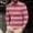 (Fashion 64)Pink, variant on Aimik Plus Size Polo Shirts for Men Long Sleeve Quarter Zip Lapel Striped Casual Shirts Spring Fall Lightweight Quick Dry Soft Golf Tee,Pink,XXXL