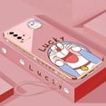 thumbnail image 1 of OnePlus 9 8 Pro Nord 2 5G 8T Lucky Doraemon Lisa plating square edge shell Exquisita Cubierta De Concha Blanda, 1 of 4