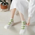 thumbnail image 3 of Calcetines de verano para mujer, de boca baja, color verde limón, transpirables, cortos, estilo Harajuku, invisibles, para niños, 3 of 4