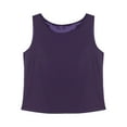 thumbnail image 3 of JanJean Débardeur d'Été Décontracté Sans Manches pour Femmes, Léger, en Chiffon, Col Rond, Violet TTG, 3 of 6