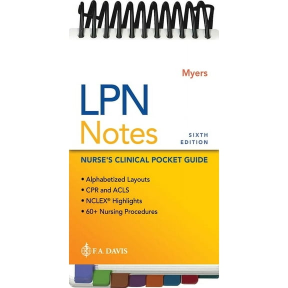 LPN Notes: Nurse's Clinical Pocket Guide, (Spiral-Bound)