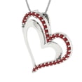 thumbnail image 2 of 0.33 ct Brilliant Round Cut Natural Garnet 14k White Gold Pendant with 18" Chain, 2 of 5