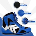 thumbnail image 6 of Right Punch Professional Boxing Shoes Breathable Wrestling Shoes, Training Shoe for Adult & Youth Men Women Non Slip Rubber Sole Lightweight Boots (Blue 13), 6 of 6