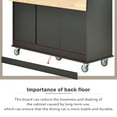 thumbnail image 6 of Mobile Kitchen Island with Storage Cabinet and Drop Leaf, Breakfast Bar with Spice Rack and Towel Rack, Black 52.7"x29.5"x36.8", 6 of 8