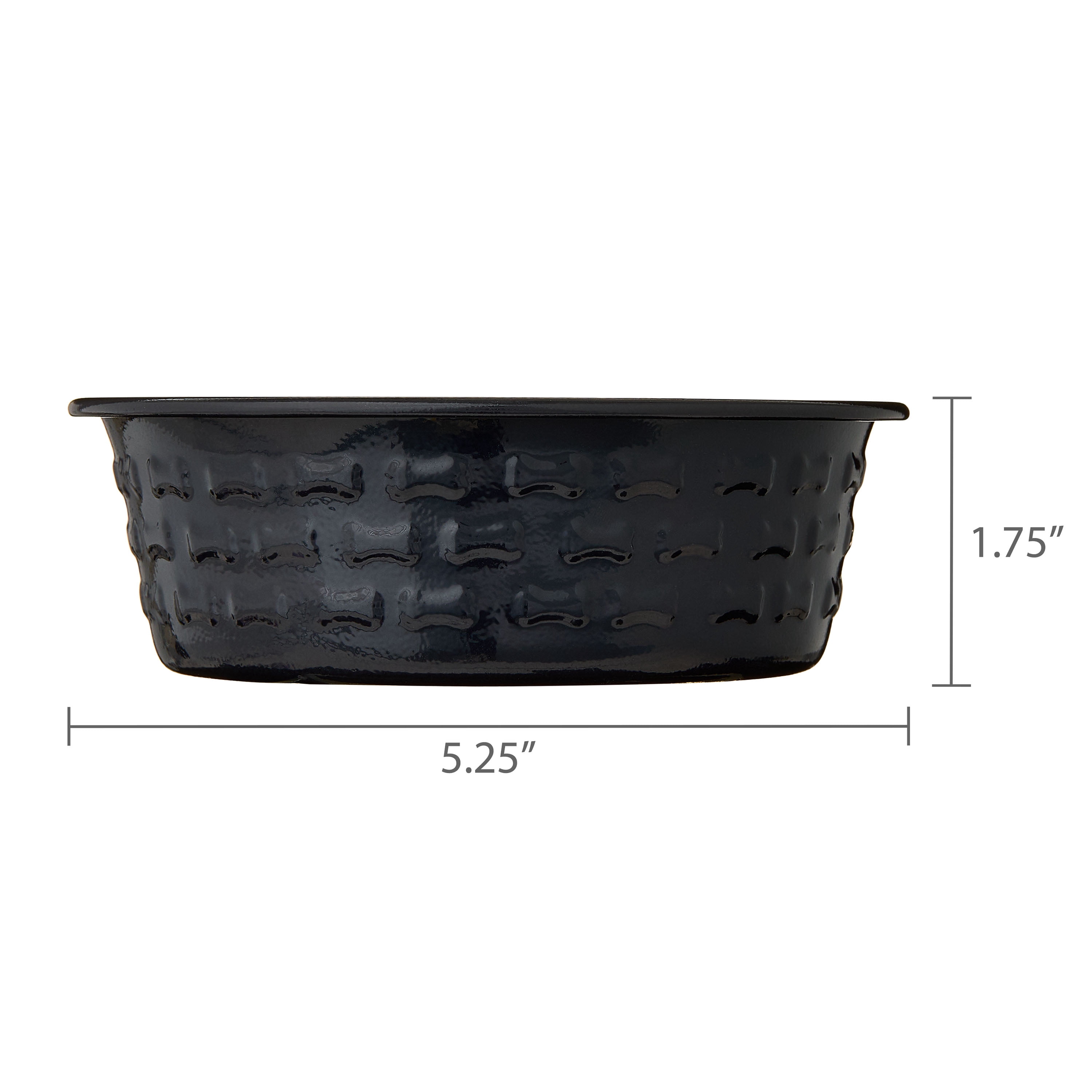 Vibrant Life Small Stainless Steel Embossed Dog Bowl, Black Bones