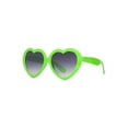 thumbnail image 2 of Gravity Shades Oversized Heart Shaped Sunglasses, Lime, 2 of 2