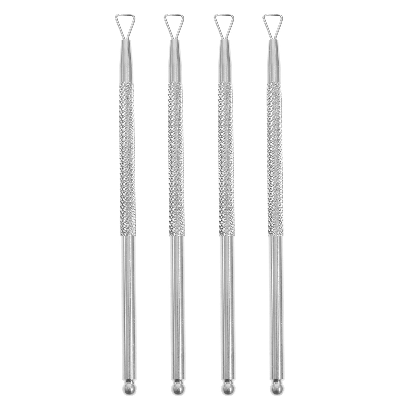 4 Pcs Stainless Steel Cuticle Pusher Triangle Cuticle Peeler Scraper