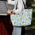 thumbnail image 7 of KLL Frog In Mermaid Print Large Beach Tote Bag Women Waterproof Sandproof Zipper Beach Tote Bag for Pool Gym Grocery Travel with Wet Pocket, 7 of 7