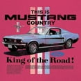 thumbnail image 3 of This Is Mustang Country King of the Road Women's V-Neck T-shirt Legendary Performance Classic American Muscle Licensed Tee, 3 of 7