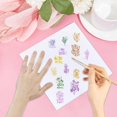 thumbnail image 4 of Vintage Flower Clear Rubber Stamps Words Vase Clock Butterfly Transparent Retro Spring Natural Plants Theme with Geometric Elements Postmark Silicone Seals Stamp DIY Scrapbooking Paper Craft for DIY, 4 of 9