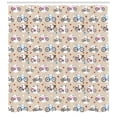 thumbnail image 3 of Ambesonne Cartoon Shower Curtain, Bike Heart and Dots, 69"Wx75"L, Beige and White, 3 of 3