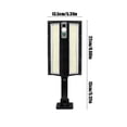 thumbnail image 3 of Lámpara de pared solar para jardín al aire libre | Iluminación LED blanca impermeable para el ambiente del patio | Alimentado por energía solar | Sensor humano | Mando a distancia | ABS | 13,78 x, 3 of 6
