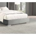 thumbnail image 4 of Twin Size Gray Fur Chenille Fabric Contemporary Bed - Mattress Ready, 4 of 7
