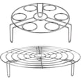thumbnail image 1 of Set of 2 Stainless Steel Cooking Grates Round Steamer Cookware, 1 of 4