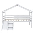 thumbnail image 4 of Noble House Vita Twin Low Loft House Bed with Slide, Ladder, and Safety Guardrails, Pine Wood Frame, White, 4 of 6