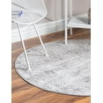 thumbnail image 5 of Unique Loom Caspian Collection Area Rug - Baku (4' 1" Round Gray/Silver), 5 of 6