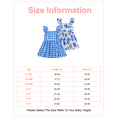 thumbnail image 2 of 2T Baby Girls Dress 3T Girls 2PCS Sleeveless Dress Toddler Girls Plaid Dress Toddler Girls Summer Floral Dress Blue, 2 of 10