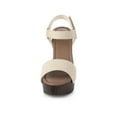 thumbnail image 6 of Unique Bargains Women's Platform Slingback High Heel Chunky Heels Sandals, 6 of 6