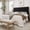 Black, variant on SHA CERLIN Full Size Platform Bed Frame, Velvet Upholstered Bed with Adjustable Headboard, Vertical Channel Tufted Design, Sturdy Wood Slat Support, No Box Spring Needed, Easy Assembly, Light Gray