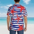 thumbnail image 6 of Disketp Hawaiian Shirts For Men,Sea Stars Print Mens Casual Short Sleeve Button Down Shirts Beach Shirt, 6 of 8