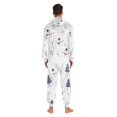 thumbnail image 4 of FORMRS Onesies Pajama for Adults Unisex Hoodie Winter Jumpsuit One Piece Sleepwear, Sizes S-2XL, Blue Cartoon Snowmen, 4 of 7