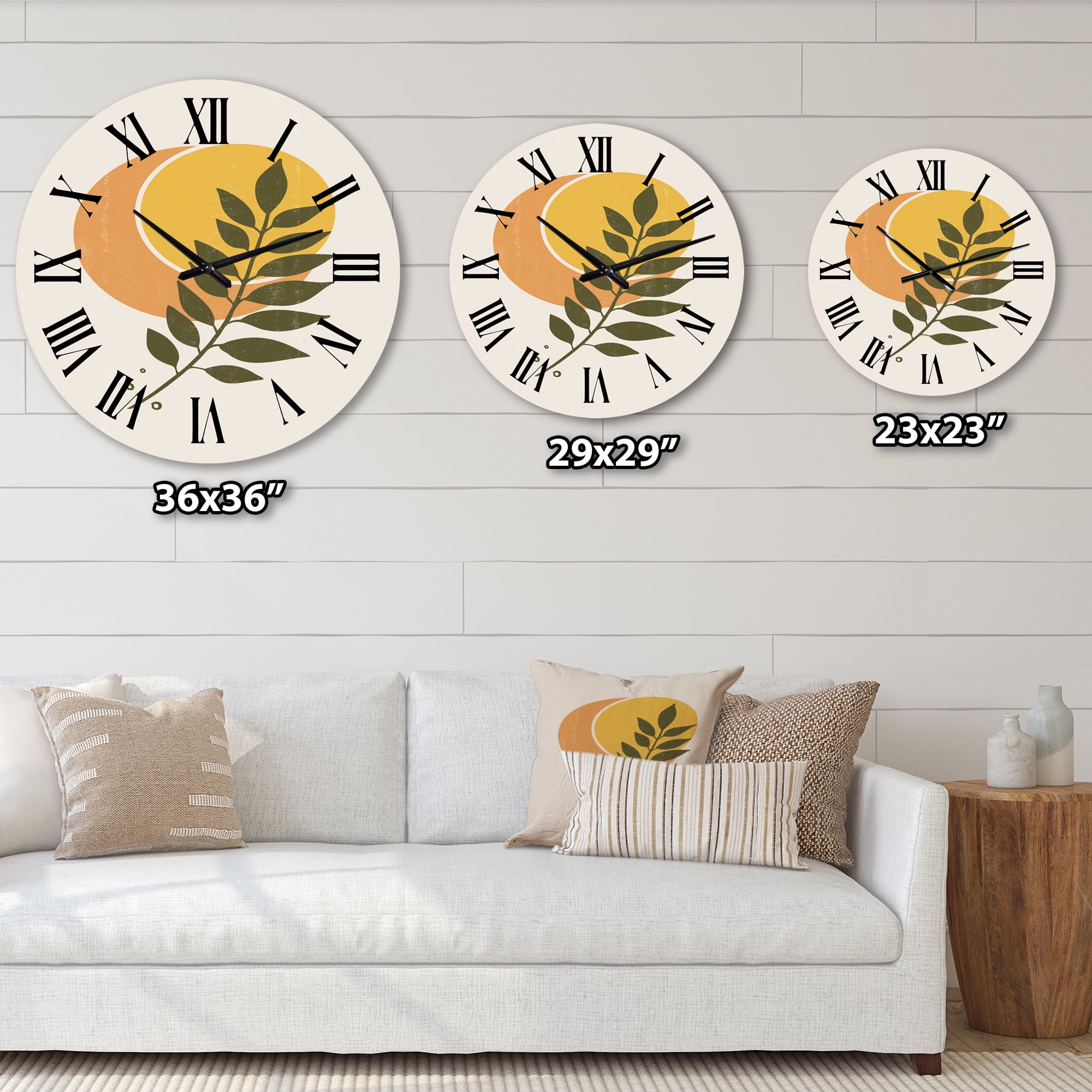 Designart 1 in Modern,Contemporary Wall Clock