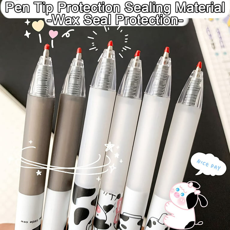Cute Pens Kawaii 0.5mm Black Ink Gel Pens Fine Point Smooth Writing  Ballpoint for Office School Supplies Nice Fun Gifts for Kids Girls Women  Pens for Journaling，Pack of 12pcs (Little Milky Cow) 