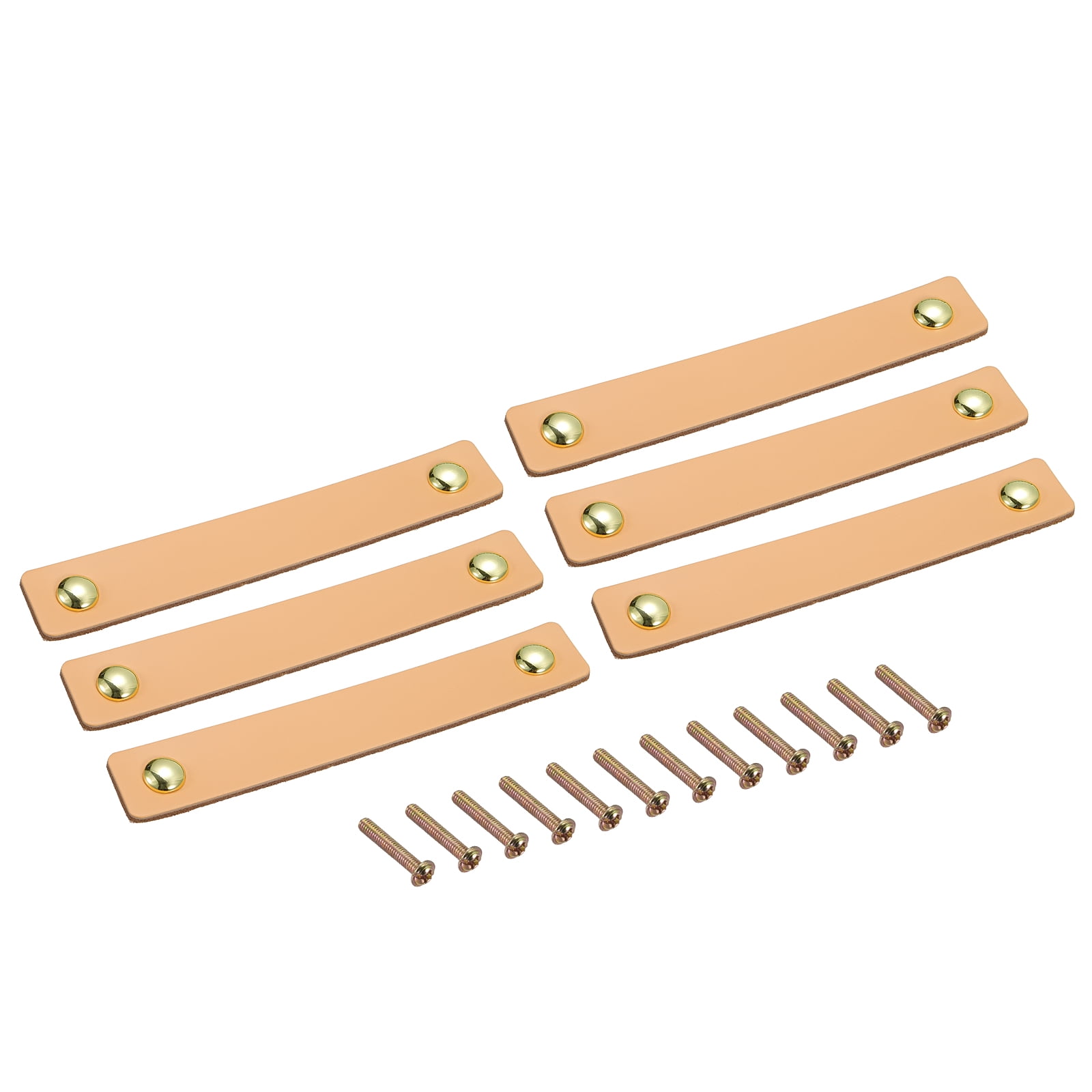 Leather Drawer Pulls, 6.69" 6Pack Surface Leather Furniture Handles