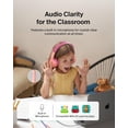 thumbnail image 4 of Belkin SoundForm Mini Kids Wired Headphones w/USB C to 3.5mm Dongle, Built-in Mic & Fun Stickers, 85dB Max Volume – for Online Learning, Travel, Compatible w/iPhone 16, iPad, Galaxy S25, etc - Pink, 4 of 8