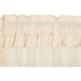 thumbnail image 5 of VHC Brands Muslin Ruffled Unbleached Natural Tan Prairie Swag Set of 2 Farmhouse Cotton Window Treatment for Living Room or Kitchen 36x36x18, 5 of 7