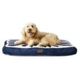 thumbnail image 2 of TOWN & COUNTRY LUXE CuddleTown Matisse Everwash® Pillow Pet Bed, Water Repellent Floor Pillow, Machine Washable Cover, Soft & Calming, Navy Blue, Large 44"x34"x4", 2 of 7