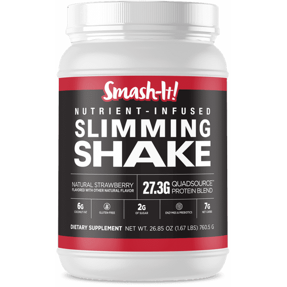Primal Labs Smash-It Nutrient Infused Low Carb Protein Powder, Keto, Strawberry Flavor