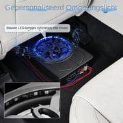 10 Inch Compact Amplified Subwoofer Enclosure, Under Seat Car Subwoofer with Amp and LED, Active Powered Underseat Subs, 800W, External Bass Control, Perfect for Small Vehicles