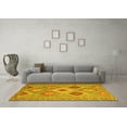thumbnail image 3 of Ahgly Company Indoor Square Southwestern Yellow Country Area Rugs, 7' Square, 3 of 4