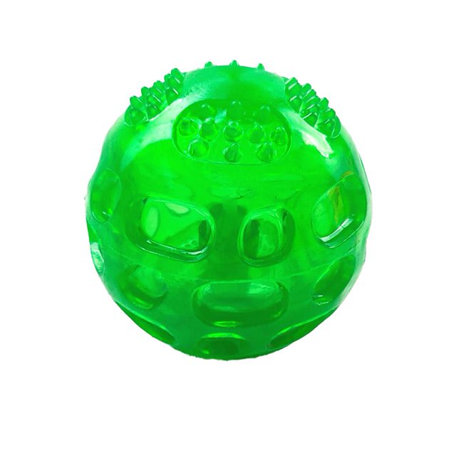 Colorful Bouncy Pets Ball Toys Bite-resistant Sounding Elastic Ball Molar Cleaning Teeth For Large Small Dogs Pet Supplies He Qiyong unisex