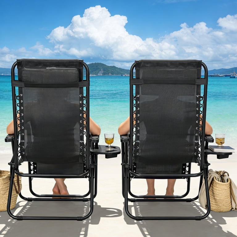 HaiCube Zero Gravity Reclining Chair with Cup Holder Tray and Headrest photo 7